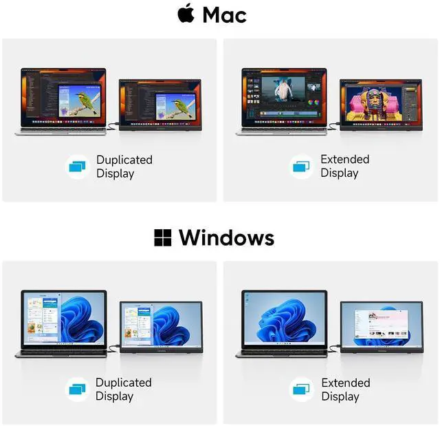 Alt view image 13 of 14 - Portable Monitor 15.6'' FHD 1080P Laptop Monitors USB-C HDMI Travel Monitors for Laptop, Ultra-Slim IPS HDR Display w/Speakers, External Small Display for PC Phone Mac Xbox PS5/4 Switch
