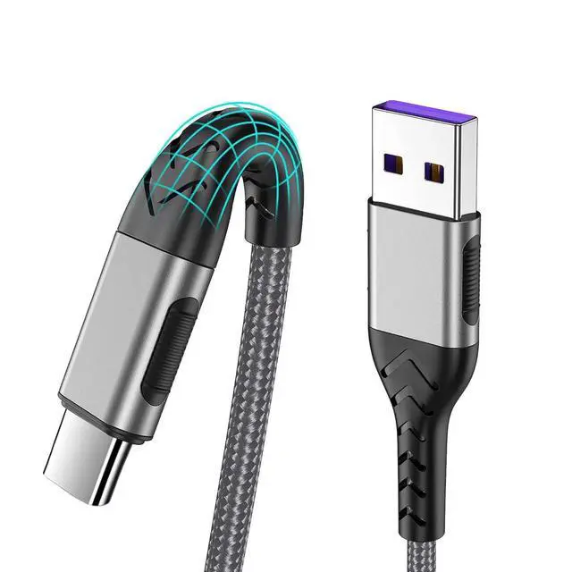 Alt view image 7 of 12 - USB C Cable, Upgarded 2Pack 10ft Fast USB Type C Charging Cable for Android/Phone/Pad/Laptop, Type C Charger Braided USB Cable Compatible withi Phone 17/16/15/Pro/Plus/Max/Sam.Sung-Silver
