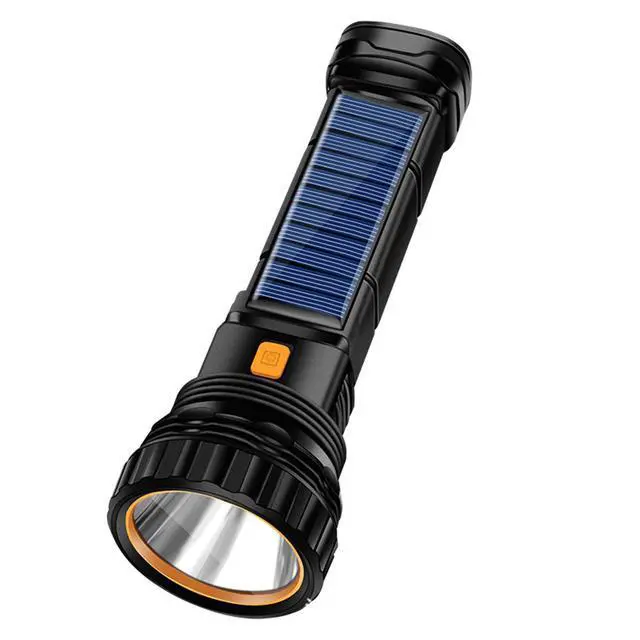 Alt view image 8 of 14 - Solar Rechargeable Flashlight, Multi Function 1000 Lumens LED Flashlight with Emergency Strobe Light, Handheld LED Flashlights for Home Emergencies Camping