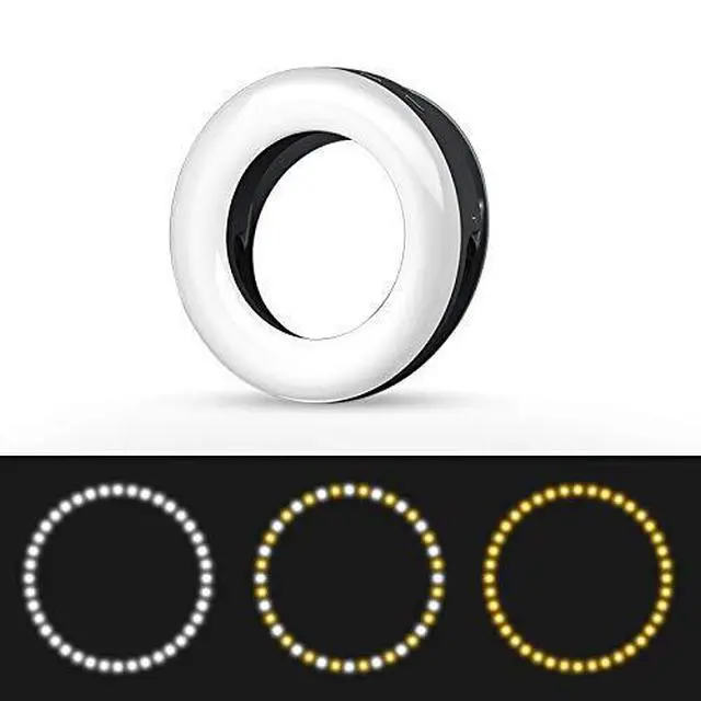 Alt view image 8 of 12 - Selfie Ring Light Rechargeable Portable Clip-on Selfie Fill Light with 40 LED for Smart Phone Photography, Camera Video, Girl