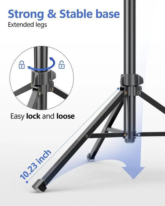 Alt view image 14 of 14 - 62 Cell Phone Tripod Stand, Adjustable Floor Cellphone Tri Pod Holder with Remote for iPhone and Android, Portable Compact Smartphone Selfie Stick for Video Recording Camera Ring Light Filming