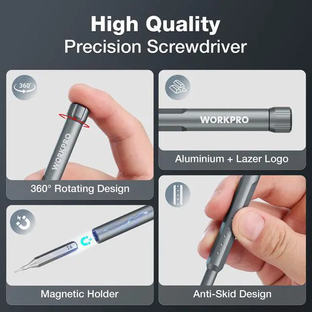Alt view image 9 of 14 - 60-in-1 Precision Screwdriver Set with Pop-up Magnetic Case, Well-organized CRV Small Screwdrivers, 360°Spin Mini Screw Driver Kit for Electronics, Phone, Computer, PC, Watch, Eyeglass