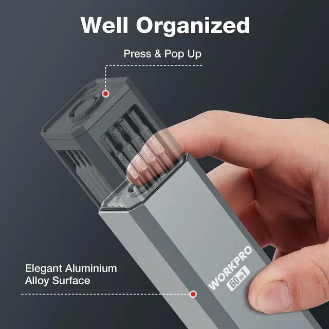 Alt view image 13 of 14 - 60-in-1 Precision Screwdriver Set with Pop-up Magnetic Case, Well-organized CRV Small Screwdrivers, 360°Spin Mini Screw Driver Kit for Electronics, Phone, Computer, PC, Watch, Eyeglass