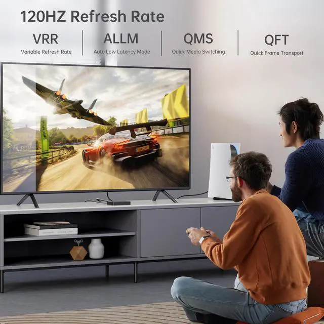 Alt view image 14 of 14 - Ultra Thin 8K HDMI 2.1 Certified Cable 3FT, Ultra High Speed 48Gbps, Short HDMI Cable, Support 8K@60Hz 4K@120Hz, Dynamic HDR, eARC, Compatible with PS5/Xbox/HDTV/Blu-ray/Monitor/Projector