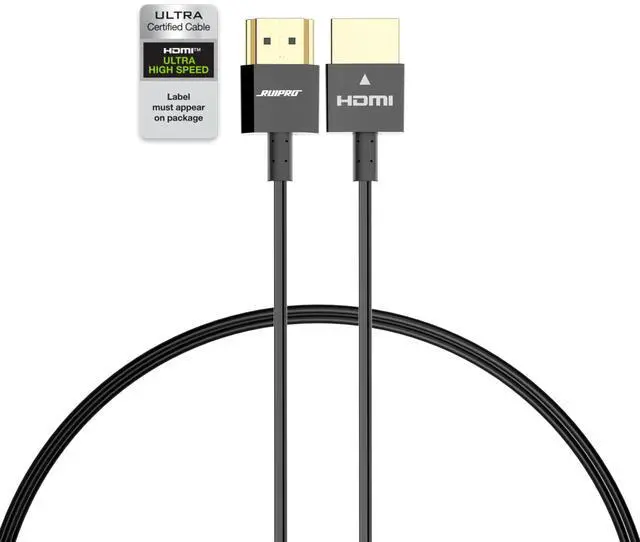 Alt view image 8 of 14 - Ultra Thin 8K HDMI 2.1 Certified Cable 3FT, Ultra High Speed 48Gbps, Short HDMI Cable, Support 8K@60Hz 4K@120Hz, Dynamic HDR, eARC, Compatible with PS5/Xbox/HDTV/Blu-ray/Monitor/Projector