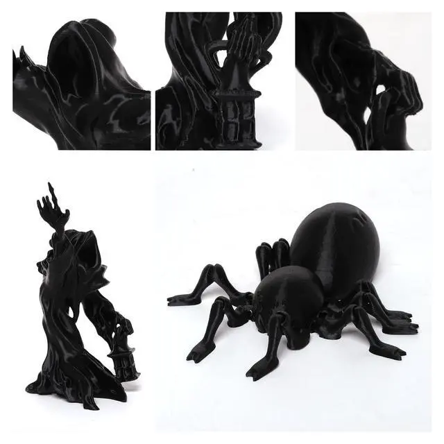 Alt view image 14 of 14 - PLA Filament 1.75mm Black,3D Printing Filament,1kg Cardboard Spool (2.2lbs), Fit Most FDM 3D Printer,Dimensional Accuracy +/- 0.03 mm,Vacuum Packaging, No Brittle Filaments