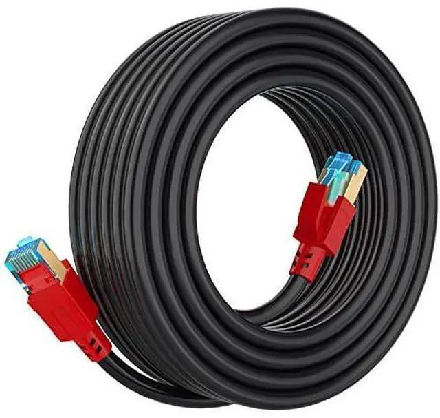 Alt view image 7 of 12 - Cat 8 Ethernet Cable 50 ft, 6ft 10ft 20ft 30ft 40ft 75ft 100ft 150ft Heavy Duty High Speed Internet Network Cable 26AWG 40Gbps 2000Mhz,Professional LAN Cable Shielded in Wall,Indoor Outdoor