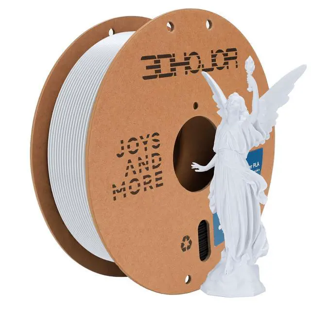 Alt view image 8 of 14 - 3D Printing Filament High-Speed PLA Filament 1.75mm 300mm/s 1kg Cardboard Spool Dimensional Accuracy +/- 0.03 mm Fit Most 3D FDM Printer-Cold White