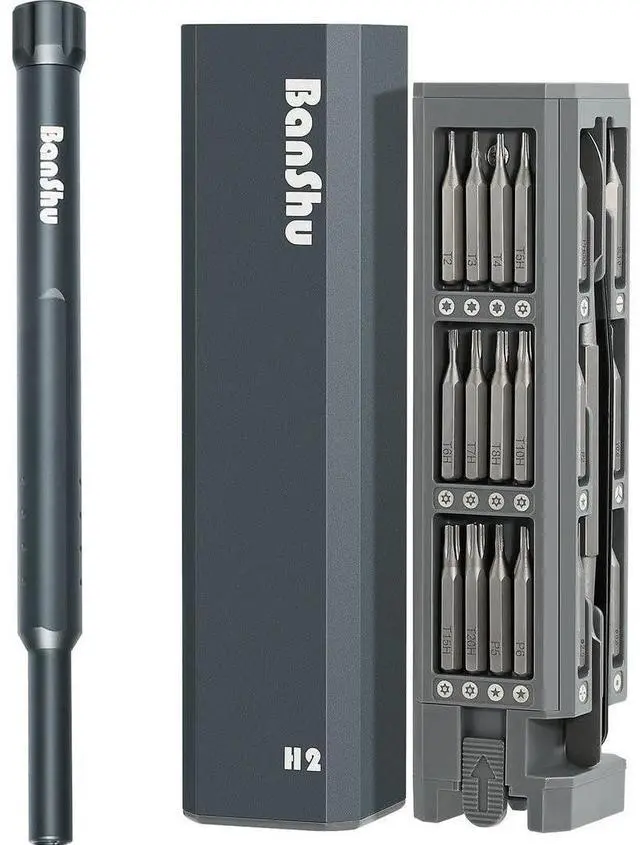 Alt view image 8 of 14 - 46 in 1 Mini Precision Screwdriver Set with Metal Case, Magnetic Small Screwdrivers with Phillips, Pentalobe, Torx for Glasses, Watch, iPhone, Macbook, Laptop, Computer, PC, PS5, Jewelers, Toys