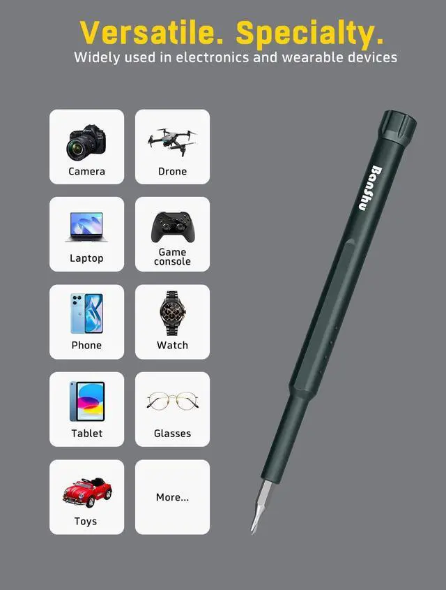 Alt view image 10 of 14 - 46 in 1 Mini Precision Screwdriver Set with Metal Case, Magnetic Small Screwdrivers with Phillips, Pentalobe, Torx for Glasses, Watch, iPhone, Macbook, Laptop, Computer, PC, PS5, Jewelers, Toys