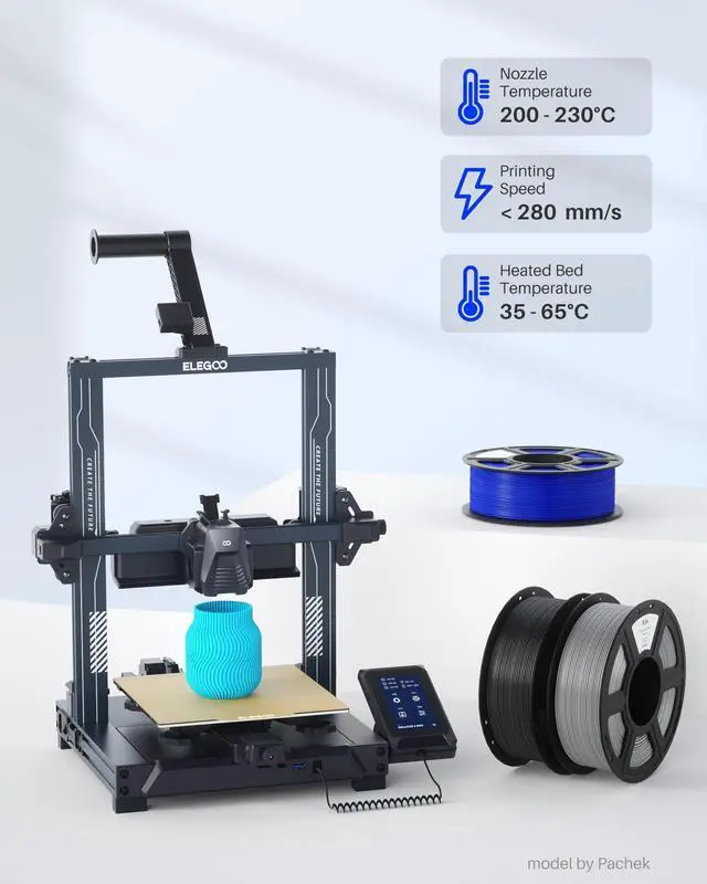 Alt view image 12 of 14 - PLA+ Filament 1.75mm White 2KG, High Toughness PLA Plus 3D Printer Filament Dimensional Accuracy +/- 0.02mm, 2pcs 1kg Spool(2.2lbs) Fits for Most FDM 3D Printers