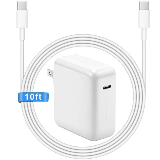 Alt view image 8 of 14 - 10FT Mac Book Pro Air Charger, Long Type C Charging Cable with 118W 96W 87W 61W USB Type C(USB-C) Fast Power Adapter, Compatible with MacBook Air Pro and All USB-C Devices