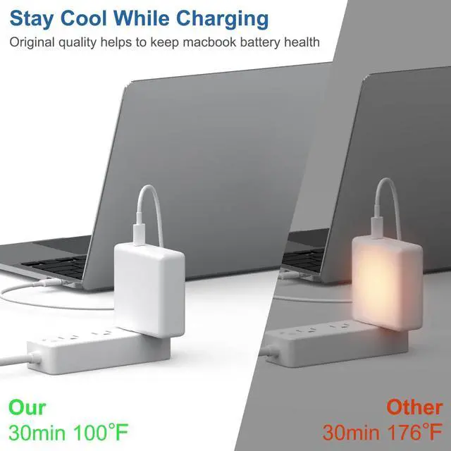 Alt view image 11 of 14 - 10FT Mac Book Pro Air Charger, Long Type C Charging Cable with 118W 96W 87W 61W USB Type C(USB-C) Fast Power Adapter, Compatible with MacBook Air Pro and All USB-C Devices