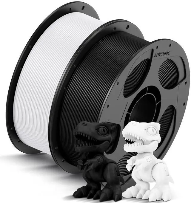 Alt view image 8 of 14 - High Speed 3D Printer Filament 1.75mm Bundle, Rapid PLA Filament with High Prints Quality, Dimensional Accuracy +/- 0.02mm, 1KG Reusable Spool, 2KG Pearl Black+Bright White