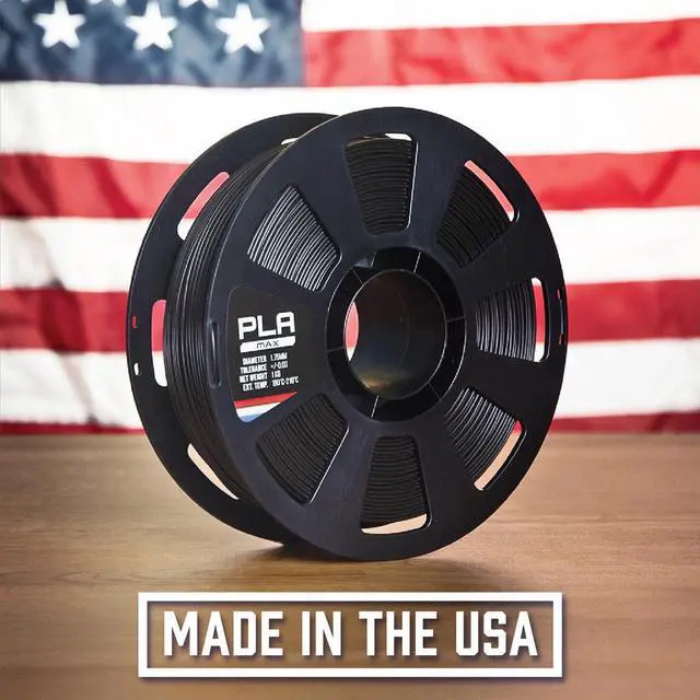 Alt view image 8 of 12 - V2 Black 3D Printer Filament Made in The USA, 1.75mm Diameter 1 KG Spool, Premium USA Made 3D Printing Filament
