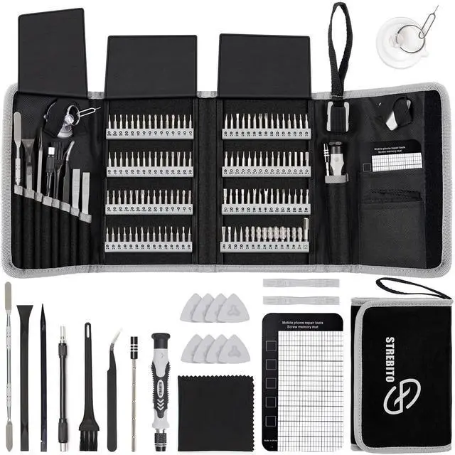 Alt view image 8 of 14 - Precision Screwdriver Set 142-Piece Computer Tool Kit Magnetic Screwdriver Set Laptop Screwdriver Kit Electronic Repair Kit Tech Toolkit for PC, Phone, Macbook, Nintendo, PS4, Xbox Controller