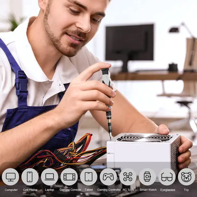 Alt view image 14 of 14 - Precision Screwdriver Set 142-Piece Computer Tool Kit Magnetic Screwdriver Set Laptop Screwdriver Kit Electronic Repair Kit Tech Toolkit for PC, Phone, Macbook, Nintendo, PS4, Xbox Controller