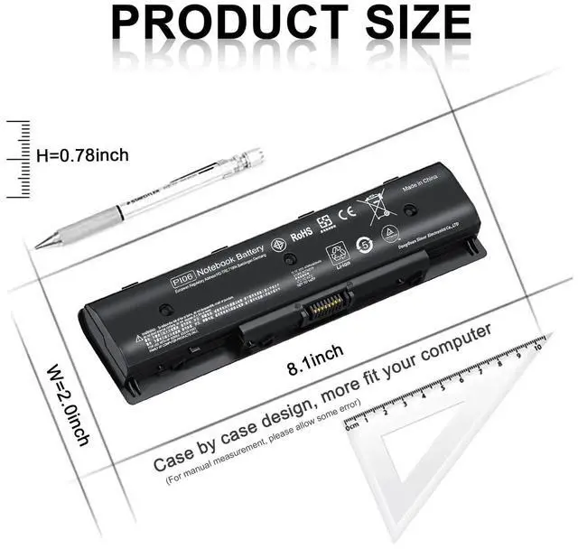 Alt view image 9 of 14 - P106 PI06 PI09 P109 710416-001 710417-001 Notebook Battery Compatible with HP Envy,Envy TouchSmart,Pavilion,Pavilion TouchSmart 14 15 17 Series Laptop Battery Hstnn-Lb4N Hstnn-Lb40 Hstnn-Yb4N