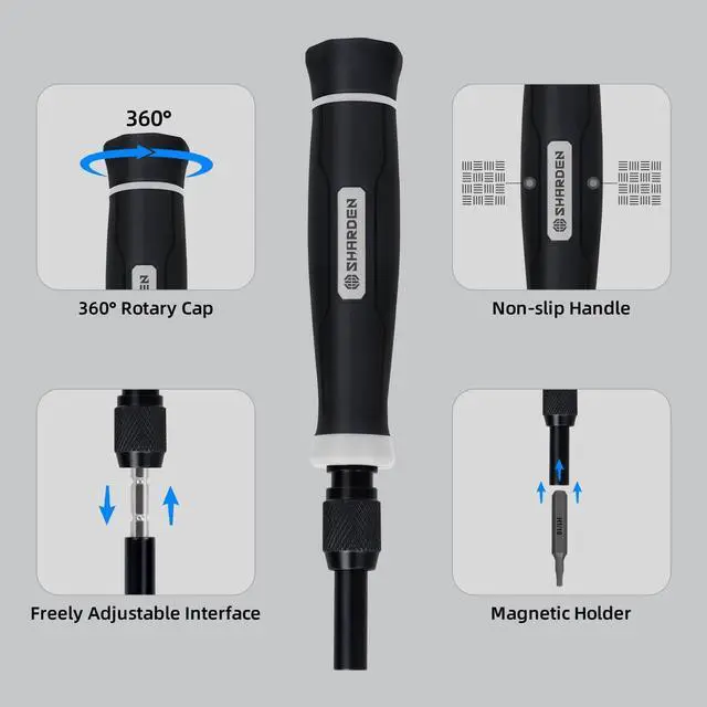 Alt view image 11 of 14 - Precision Screwdriver Set, Small Screwdriver Set with Torx, Pentalobe, Tri-wing, Mini Repair Tool Kit for PC, Laptop, MacBook, Computer, PS5, Phone, Watch, Glasses, Electronic (153 in 1 Black)