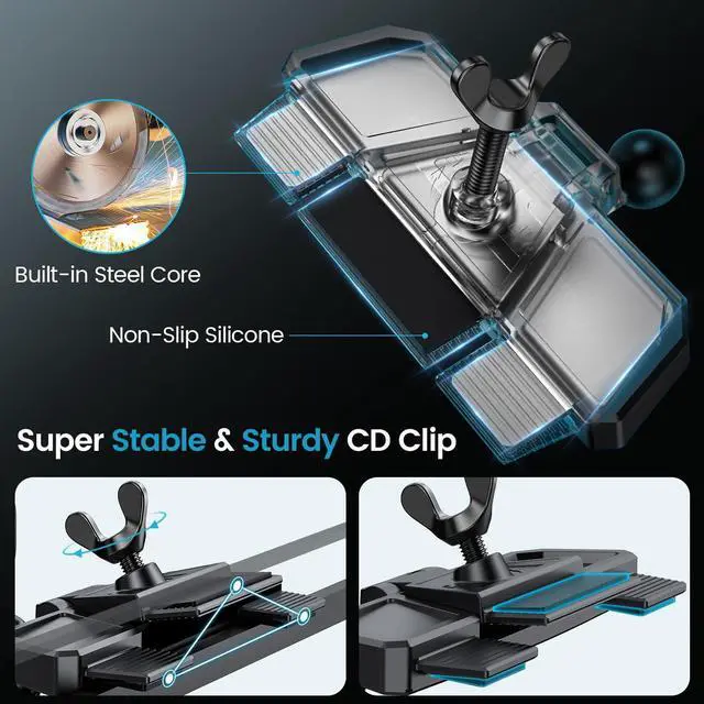 Alt view image 11 of 14 - Wireless Car Charger Mount CD Slot Auto Clamping 15W Fast Charging CD Phone Holder for Car Wireless Charger Fit for iPhone 17 16 15 14 13 12 Pro Max, Samsung S25 S24, Google, LG etc.