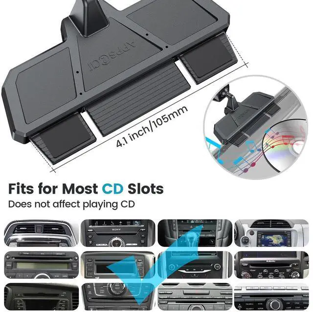 Alt view image 12 of 14 - Wireless Car Charger Mount CD Slot Auto Clamping 15W Fast Charging CD Phone Holder for Car Wireless Charger Fit for iPhone 17 16 15 14 13 12 Pro Max, Samsung S25 S24, Google, LG etc.