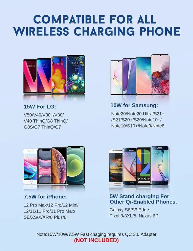 Alt view image 10 of 12 - Wireless Car Charger, 15W Fast Charging Car Mount Auto-Clamping Car Charger, Dashboard Windshield Phone Holder Compatible with iPhone 16 15/14/13/13 Pro/12 Pro12/11/X, Samsung S23/S22/S10/S9/S8