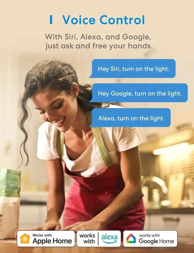 Alt view image 14 of 14 - Smart Light Switch Supports Apple Homekit, Siri, Alexa, Google Assistant & SmartThings, 2.4Ghz WiFi Light Switch, Neutral Wire Required, Single Pole, Remote Control Schedule, 2 Pack