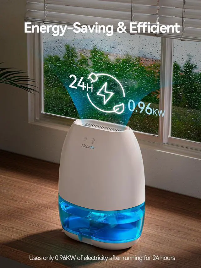 Alt view image 10 of 14 - Dehumidifiers for Home, 34 oz Small Dehumidifier for Room, Quiet Dehumidifiers for Bathroom, Bedroom, RV, Closet with Auto Shut Off, 7 Colors Night Light