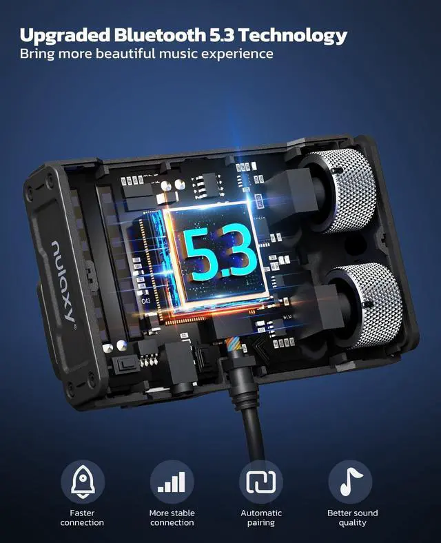 Alt view image 12 of 14 - Bluetooth 5.3 Car Adapter with Air Vent Installation & DSP Noise Cancellation, QC3.0 & Type-C PD Car Charger Wireless FM Radio Transmitter Supports Bass & Treble Boost