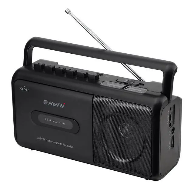 Alt view image 8 of 14 - Portable Cassette Player Boombox AM/FM Radio Stereo, Casette Tape Player Recorder with Earphone Jack Battery Operated or AC Powered