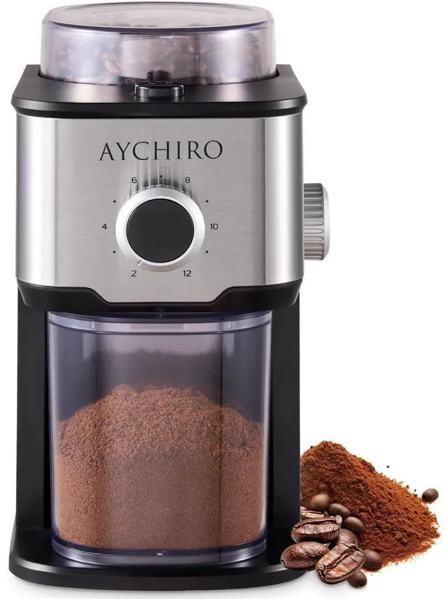 Alt view image 5 of 8 - Coffee Grinder, Adjustable Coffee Bean Grinder Electric with 14 Grinding Settings,2-12 Cups for Espresso, Drip Coffee and French Press