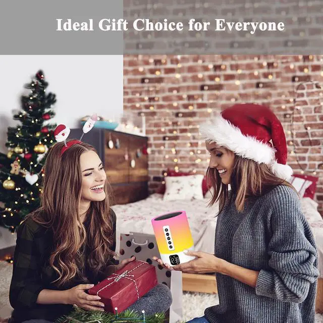 Alt view image 14 of 14 - Alarm Clock Bluetooth Speaker, Night Light White Noise Machine Touch Bedside Lamp with Alarm Clock for Kids Multi-Color Changing Night Light Xmas Gifts for Teenage Girls Boys Women Teen Girl Gifts