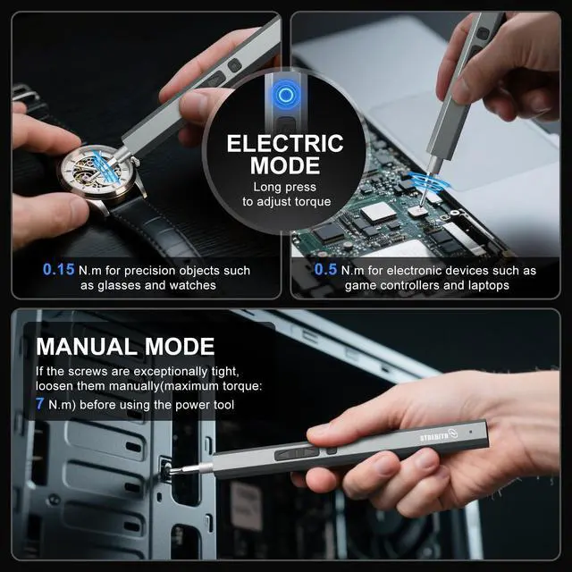 Alt view image 9 of 14 - Electric Screwdriver, 144-in-1 Precision Screwdriver Set, 120 Magnetic Bits, Organized Storage and Portability, Small Tool Kit for Electronics, PC, Computer and Laptop