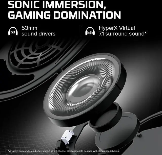 Alt view image 10 of 14 - II Gaming Headset - 7.1 Surround Sound - Memory Foam Ear Pads - Durable Aluminum Frame - Multi Platform Headset - Works with PC, PS4, PS4 PRO, Xbox One, Xbox One S - Red (KHX-HSCP-RD)