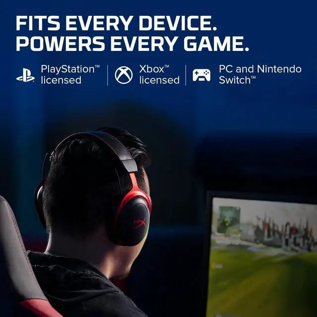 Alt view image 13 of 14 - II Gaming Headset - 7.1 Surround Sound - Memory Foam Ear Pads - Durable Aluminum Frame - Multi Platform Headset - Works with PC, PS4, PS4 PRO, Xbox One, Xbox One S - Red (KHX-HSCP-RD)