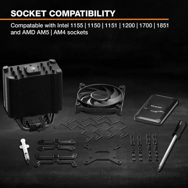 Alt view image 13 of 14 - 5 CPU air Cooler | Extremely high Cooling Performance | 6 high-Performance Heat Pipes | Silent Wings 4 120mm PWM Fan | high RAM and VRM Cooler Compatibility | BK035