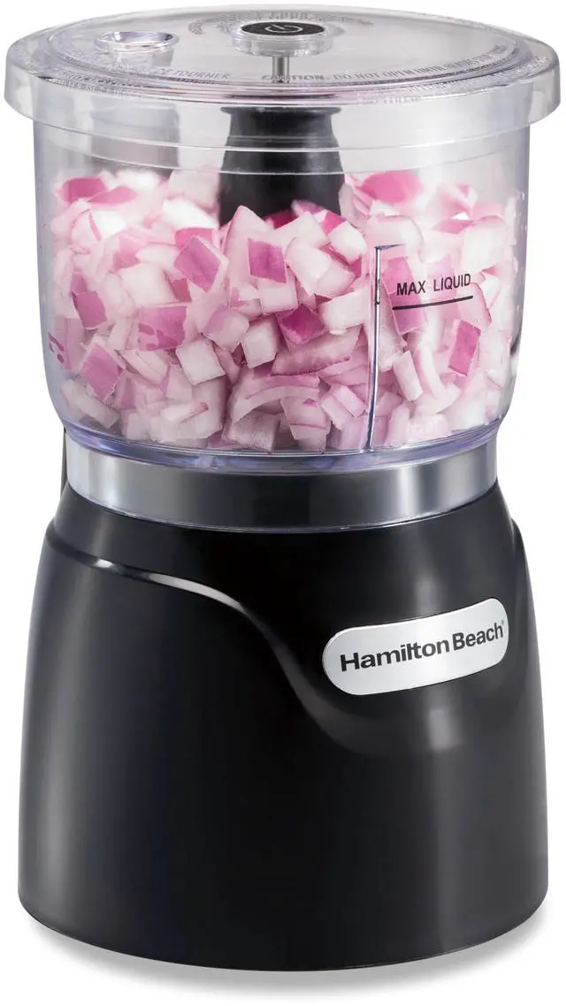 Alt view image 8 of 14 - Electric Vegetable Chopper & Mini Food Processor, 3-Cup, 350 Watts, for Dicing, Mincing, and Puree, Black (72850)