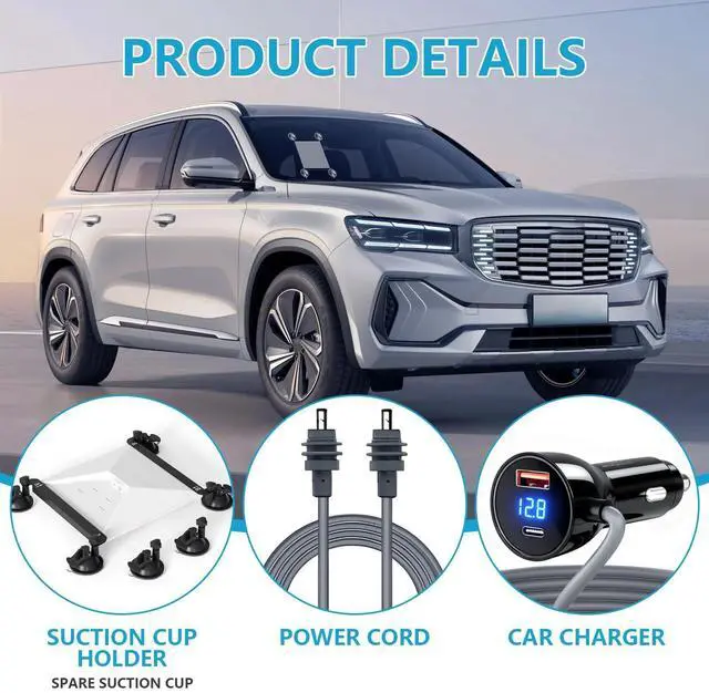 Alt view image 12 of 14 - Starlink Mini Suction Cup Mount with 3 in 1 Car Charger, Secure Satellite Mounting Kit for Car Windows & Sunroofs, Rv, Boat, Truck Glass and Road Trips with 2 Replaceable Suction Cup