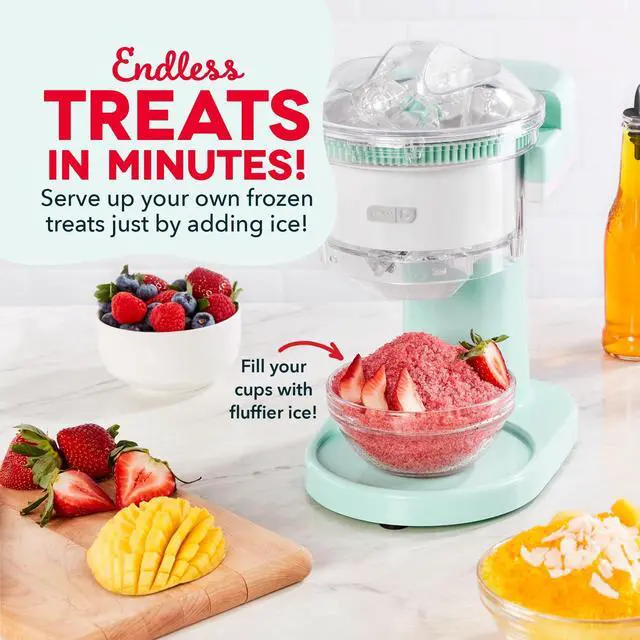 Alt view image 7 of 10 - Shaved Ice Maker - Frozen Dessert Maker for Snow Cones, Slushies, Cocktails & More - Easy to Use & Clean - Space-Saving Design - Aqua