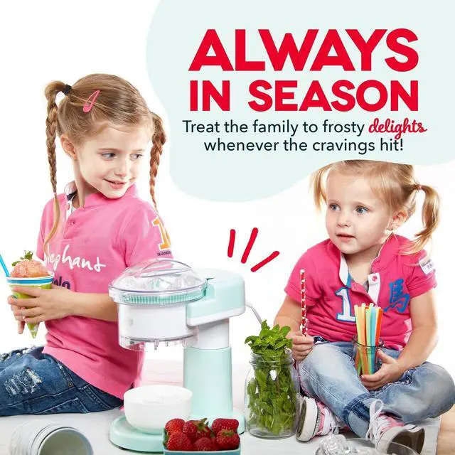 Alt view image 9 of 10 - Shaved Ice Maker - Frozen Dessert Maker for Snow Cones, Slushies, Cocktails & More - Easy to Use & Clean - Space-Saving Design - Aqua