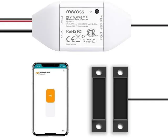 Alt view image 8 of 14 - Smart Garage Door Opener Remote, Compatible with Apple HomeKit, Amazon Alexa, Google Assistant, SmartThings, Multiple Notification Modes, No Hub Needed,White