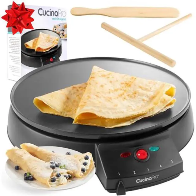 Alt view image 12 of 14 - 12" Griddle & Crepe Maker, Non-Stick Electric Crepe Pan with Batter Spreader & Recipe Guide- Dual Use Hot Plate for Mothers Day Brunch Blintzes, Eggs, Pancakes- Portable, Adjustable Temp Settings