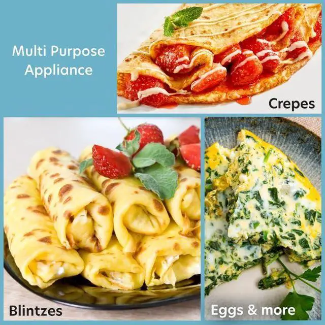 Alt view image 9 of 14 - 12" Griddle & Crepe Maker, Non-Stick Electric Crepe Pan with Batter Spreader & Recipe Guide- Dual Use Hot Plate for Mothers Day Brunch Blintzes, Eggs, Pancakes- Portable, Adjustable Temp Settings