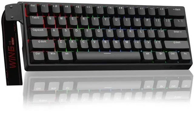 Alt view image 8 of 14 - Aula WIN60 HE - 60% Mechanical Gaming Keyboard Wired, Magnetic Switch Hot Swappable, Adjustable Actuation Rapid Trigger Mode, 8000 Hz Polling Rate, RGB Small Keyboard 60 Percent Compact Design for PC