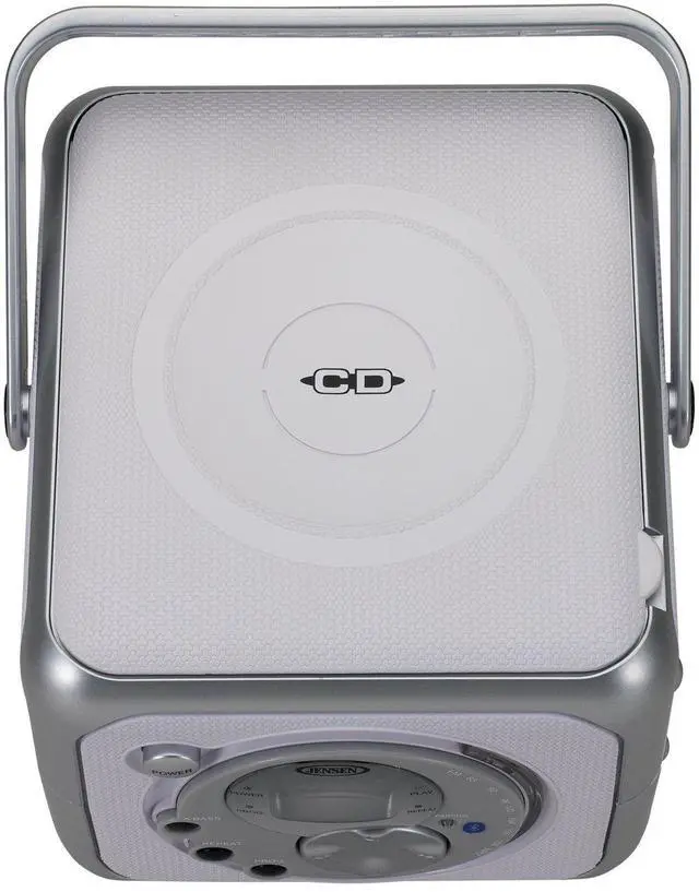 Alt view image 8 of 10 - FM Stereo CD555 Bluetooth Boombox, Silver, 7.00 x 9.75 x 6.00 inches