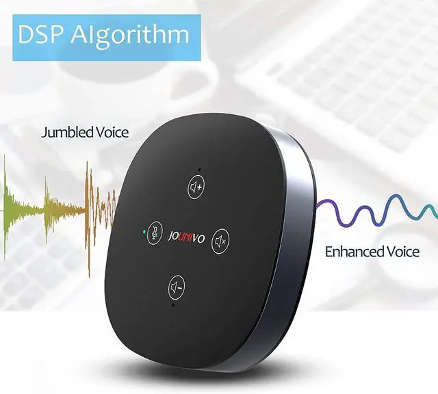 Alt view image 10 of 14 - USB Speakerphone Microphone, Conference Speaker Omnidirectional Computer Mic, with 360º Voice Pickup, Touch-Sensor Buttons for Mute/unmute, Streaming, Call Speaker Skype, Webinar, Interview -(JV803)