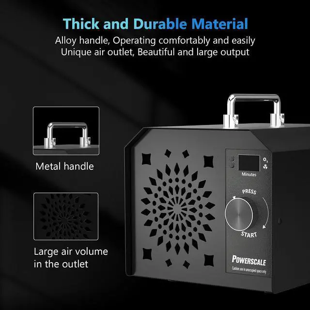 Alt view image 14 of 14 - Ozone Generator 90,000mg/h O3 Intelligent Control Ozone Odor Eliminator Commercial Ozone Machine Odor Removal, For Home, Car, Pet Room - High Capacity Ionizer Ozone Air Purifier, Black