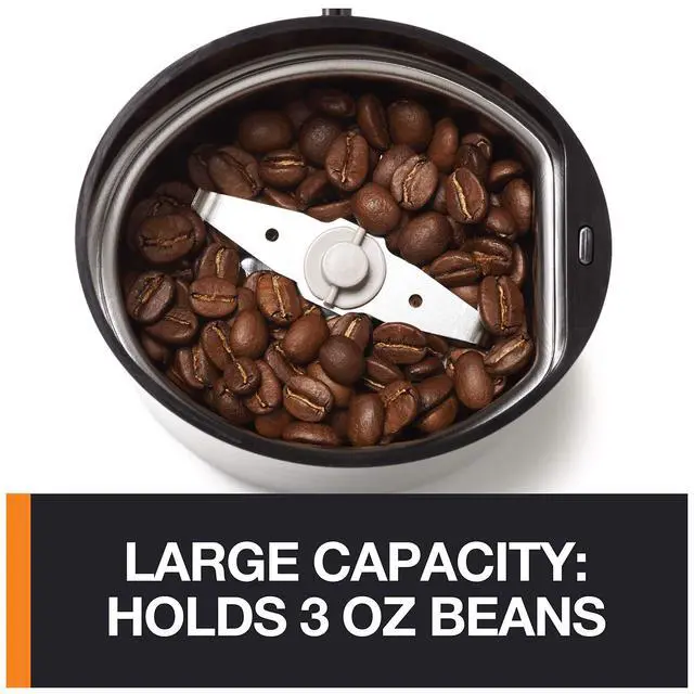 Alt view image 9 of 12 - Precision Electric Coffee Grinders, 3 oz Capacity, 200W Motor, Stainless Steel Blades for Uniform Grinding of Beans, Herb and Nuts, Coffee and Spice Grinder Electric, (Black)