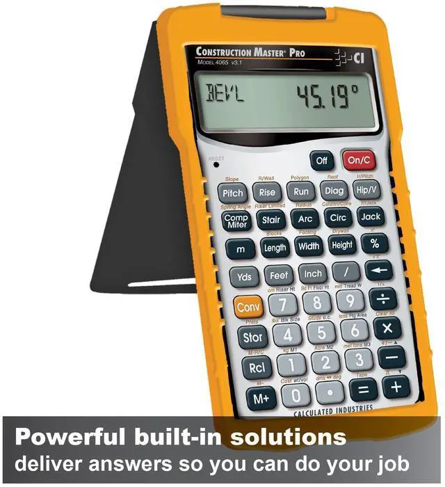 Alt view image 10 of 14 - 4065 Construction Master Pro Advanced Construction Math Feet-inch-Fraction Calculator for Contractors, Estimators, Builders, Framers, Remodelers, Renovators and Carpenters