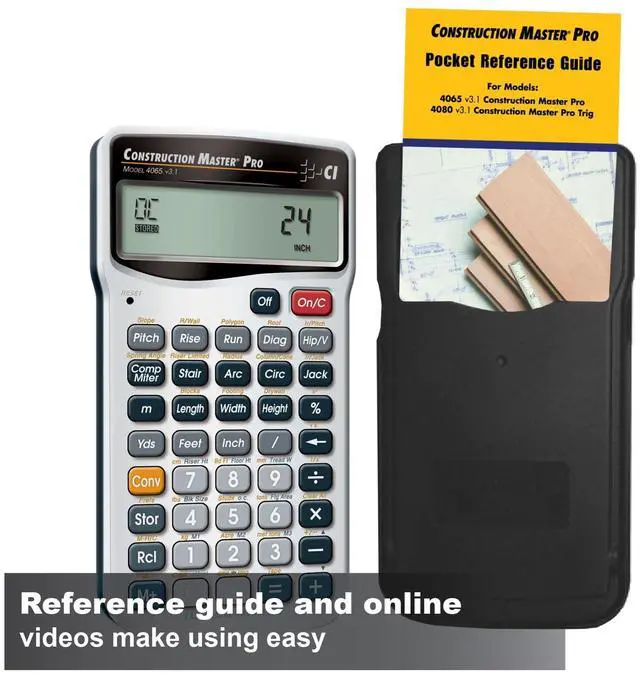 Alt view image 11 of 14 - 4065 Construction Master Pro Advanced Construction Math Feet-inch-Fraction Calculator for Contractors, Estimators, Builders, Framers, Remodelers, Renovators and Carpenters